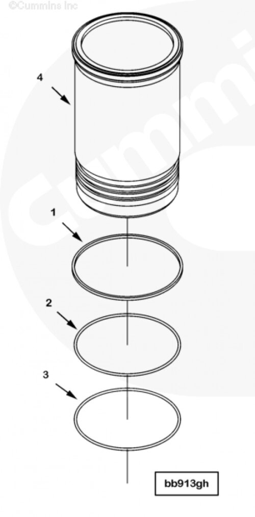 Кольцо уплотнительное гильзы цилиндра для двигателя Cummins QSK23 от компании КСТ-ПРОГРЕСС - фото 1