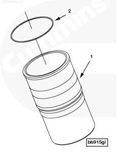 Кольцо уплотнительное гильзы цилиндра для двигателя Cummins QSX 11.9