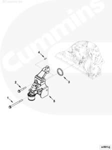 Кольцо уплотнительное коллектора водяного для двигателя Cummins 4ISBе 4.5L