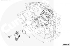 Кольцо уплотнительное крышки воздушного компрессора для двигателя Cummins 4BT / EQB