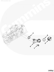 Кольцо уплотнительное крышки заливной горловины для двигателя Cummins QSB 6.7L