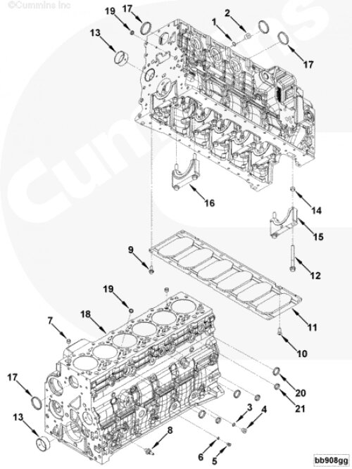 Кольцо уплотнительное пробки блока цилиндров для двигателя Cummins QSB 6.7L от компании КСТ-ПРОГРЕСС - фото 1