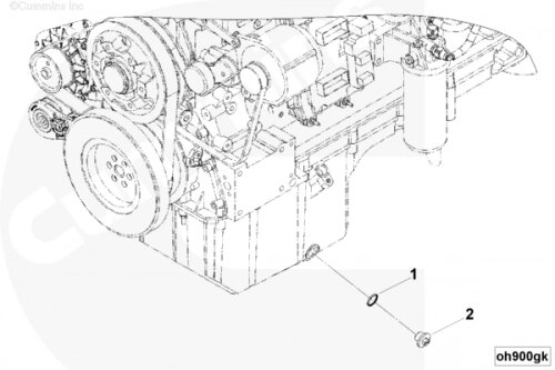 Кольцо уплотнительное пробки слива масла для двигателя Cummins ISG 12 от компании КСТ-ПРОГРЕСС - фото 1