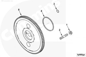Кольцо уплотнительное шестерни ТНВД для двигателя Cummins 6CT