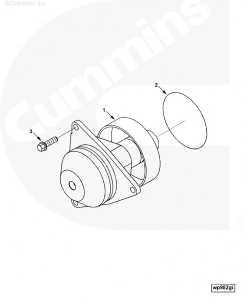 Кольцо уплотнительное водяной помпы для двигателя Cummins CGE280 GAS PLUS от компании КСТ-ПРОГРЕСС - фото 1