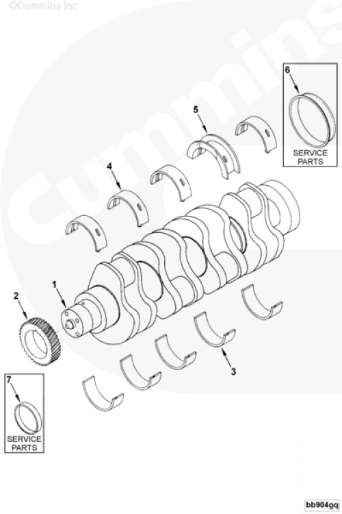 Коленчатый вал для двигателя Cummins 4BT / EQB от компании КСТ-ПРОГРЕСС - фото 1