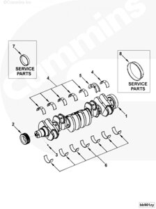 Коленчатый вал для двигателя Cummins 6ISBe 5.9L