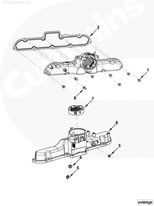 Коллектор впускной (в сборе) для двигателя Cummins ISF 2.8L от компании КСТ-ПРОГРЕСС - фото 1