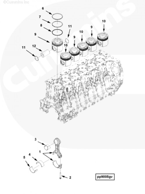 Комплект поршневых колец для двигателя Cummins ISG 12 от компании КСТ-ПРОГРЕСС - фото 1