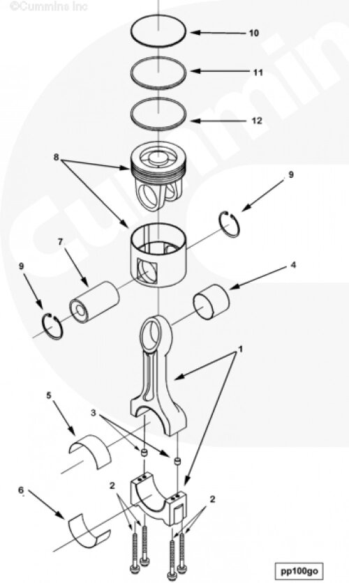 Комплект поршневых колец для двигателя Cummins ISX 15 от компании КСТ-ПРОГРЕСС - фото 1