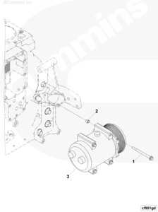 Компрессор рефрижератора для двигателя Cummins 4ISBе 4.5L