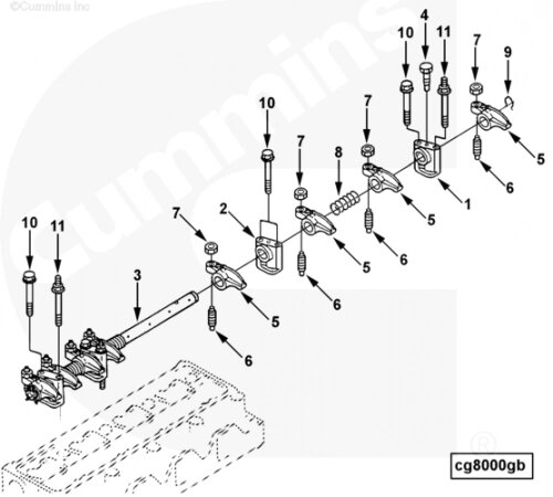 Коромысло клапана для двигателя Cummins B 3.3 от компании КСТ-ПРОГРЕСС - фото 1