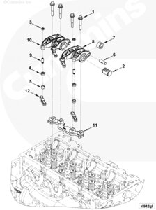 Коромысло клапана выпускного для двигателя Cummins ISF 2.8L