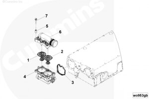 Корпус термостата для двигателя Cummins ISG 12