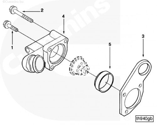 Кронштейн корпуса термостата для двигателя Cummins 4BT / EQB от компании КСТ-ПРОГРЕСС - фото 1