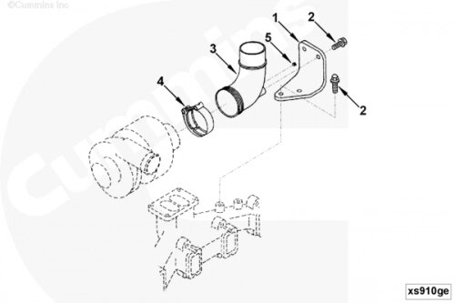 Кронштейн патрубка воздушного выпускного для двигателя Cummins 6BT / EQB от компании КСТ-ПРОГРЕСС - фото 1