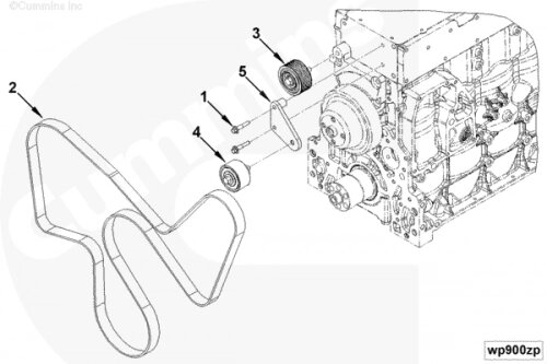 Кронштейн ролика натяжения ремня для двигателя Cummins ISF 3.8L от компании КСТ-ПРОГРЕСС - фото 1