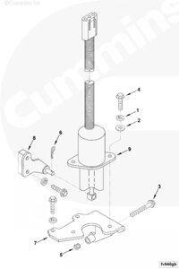 Кронштейн соленоида для двигателя Cummins 6BT / EQB