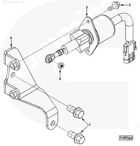 Кронштейн соленоида для двигателя Cummins 6CT