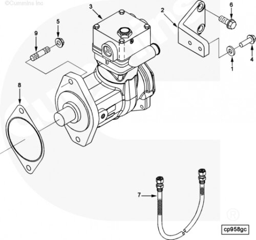 Кронштейн воздушного компрессора для двигателя Cummins 6BT / EQB от компании КСТ-ПРОГРЕСС - фото 1
