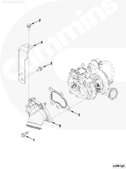 Кронштейн выпускного патрубка турбины для двигателя Cummins ISF 2.8L от компании КСТ-ПРОГРЕСС - фото 1