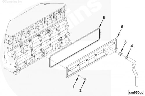 Крышка боковая толкателей клапана для двигателя Cummins 6BT / EQB от компании КСТ-ПРОГРЕСС - фото 1
