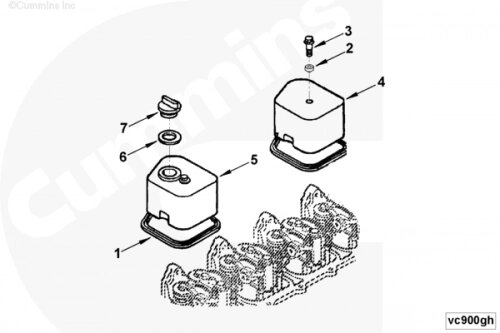 Крышка клапанная для двигателя Cummins 4BT / EQB от компании КСТ-ПРОГРЕСС - фото 1