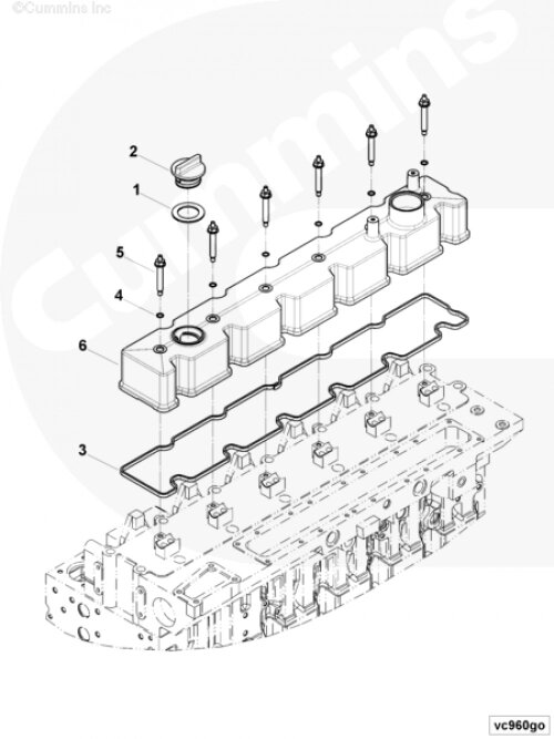 Крышка клапанная для двигателя Cummins 6CT от компании КСТ-ПРОГРЕСС - фото 1