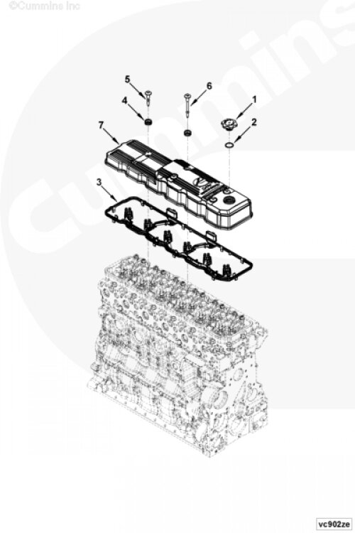 Крышка клапанная для двигателя Cummins 6ISBe 5.9L от компании КСТ-ПРОГРЕСС - фото 1