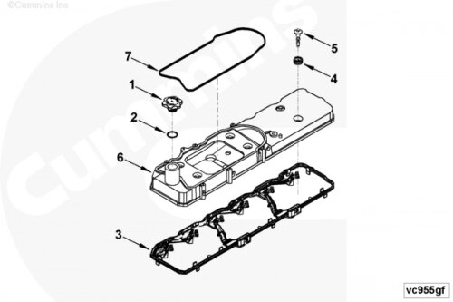 Крышка клапанная для двигателя Cummins 6ISBe 6.7L от компании КСТ-ПРОГРЕСС - фото 1