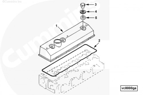 Крышка клапанная для двигателя Cummins B 3.3 от компании КСТ-ПРОГРЕСС - фото 1