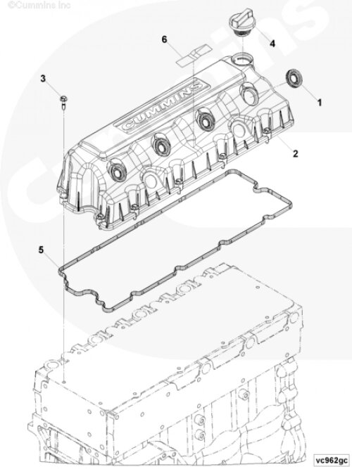 Крышка клапанная для двигателя Cummins ISF 3.8L от компании КСТ-ПРОГРЕСС - фото 1