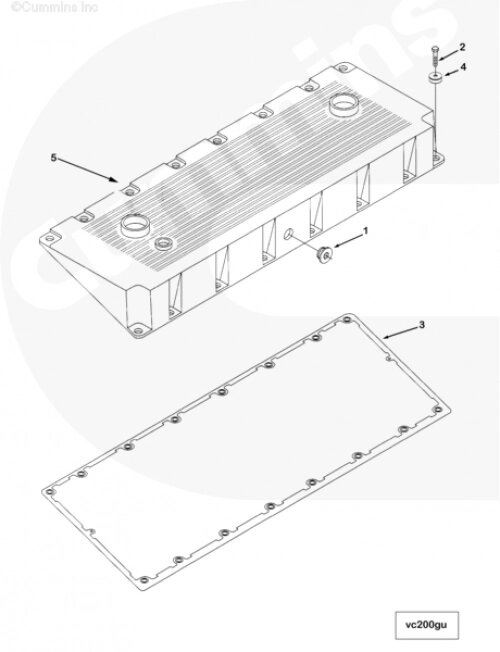 Крышка клапанная для двигателя Cummins ISM 11L от компании КСТ-ПРОГРЕСС - фото 1