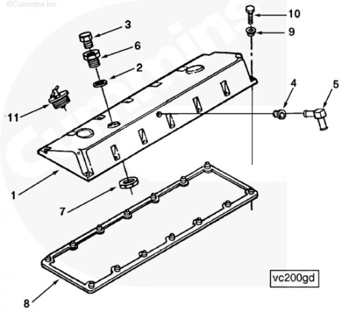 Крышка клапанная для двигателя Cummins L10 от компании КСТ-ПРОГРЕСС - фото 1