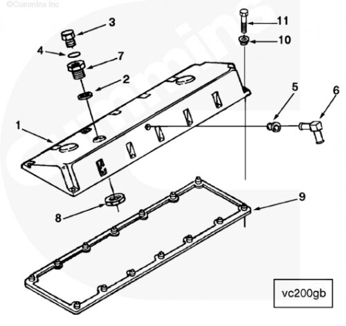 Крышка клапанная для двигателя Cummins L10 от компании КСТ-ПРОГРЕСС - фото 1
