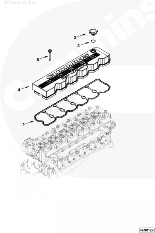 Крышка клапанная для двигателя Cummins QSB 5.9L от компании КСТ-ПРОГРЕСС - фото 1
