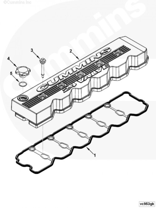 Крышка клапанная для двигателя Cummins QSB 5.9L от компании КСТ-ПРОГРЕСС - фото 1