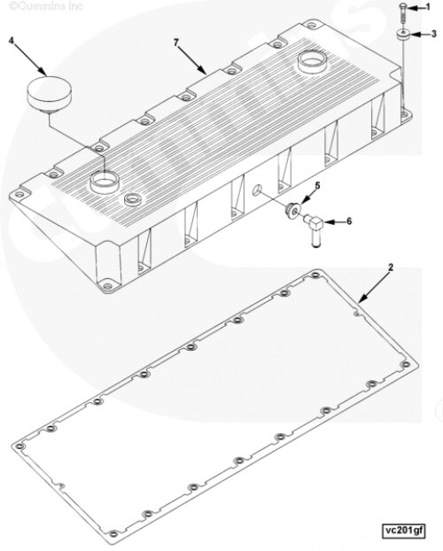 Крышка клапанная для двигателя Cummins QSM 11L от компании КСТ-ПРОГРЕСС - фото 1