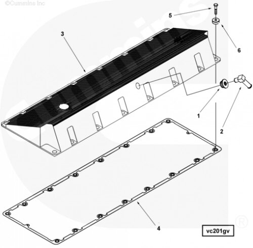 Крышка клапанная для двигателя Cummins QSM 11L от компании КСТ-ПРОГРЕСС - фото 1