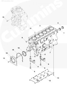 Крышка коренного вкладыша для двигателя Cummins QSX 11.9
