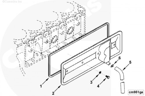 Крышка толкателей клапана для двигателя Cummins 4BT / EQB от компании КСТ-ПРОГРЕСС - фото 1