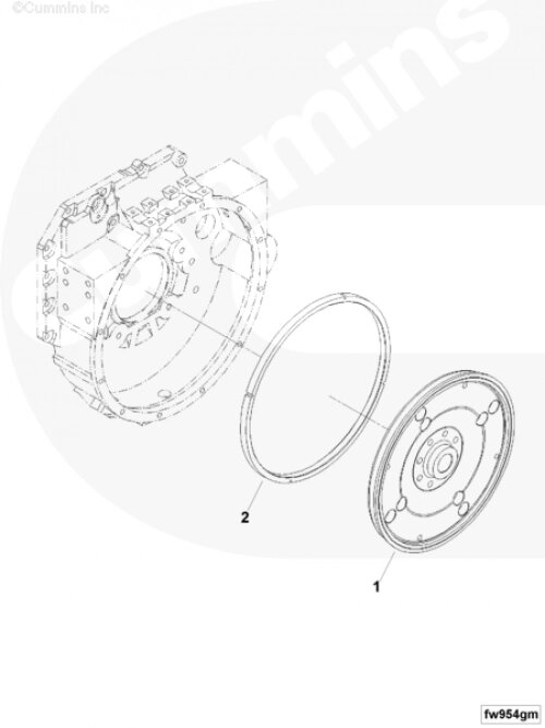Маховик для двигателя Cummins 6ISBe 6.7L от компании КСТ-ПРОГРЕСС - фото 1