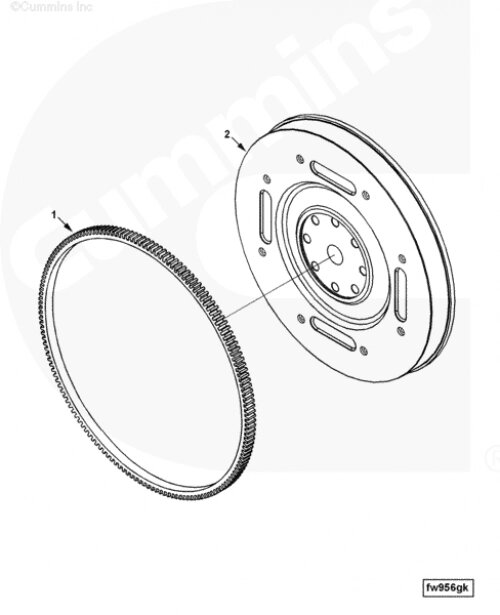Маховик для двигателя Cummins QSC 8.3L от компании КСТ-ПРОГРЕСС - фото 1