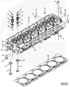 Направляющая клапана для двигателя Cummins ISLe 8.9L