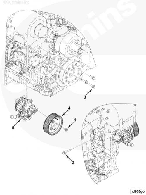 Насос ГУР Евро-4 для двигателя Cummins ISF 2.8L от компании КСТ-ПРОГРЕСС - фото 1