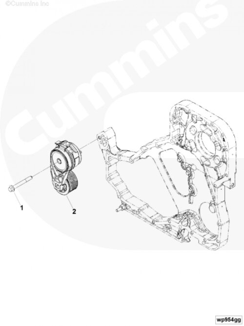 Натяжитель ремня для двигателя Cummins QSL 9L от компании КСТ-ПРОГРЕСС - фото 1