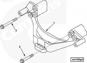 Опора двигателя передняя для двигателя Cummins ISX 15
