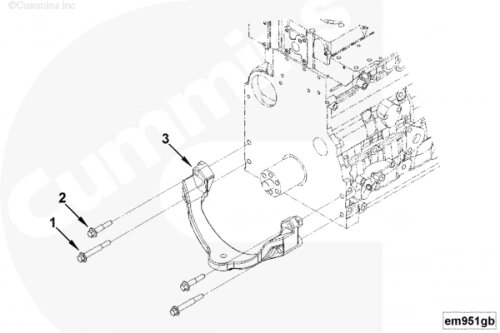 Опора двигателя передняя для двигателя Cummins QSB 6.7L от компании КСТ-ПРОГРЕСС - фото 1