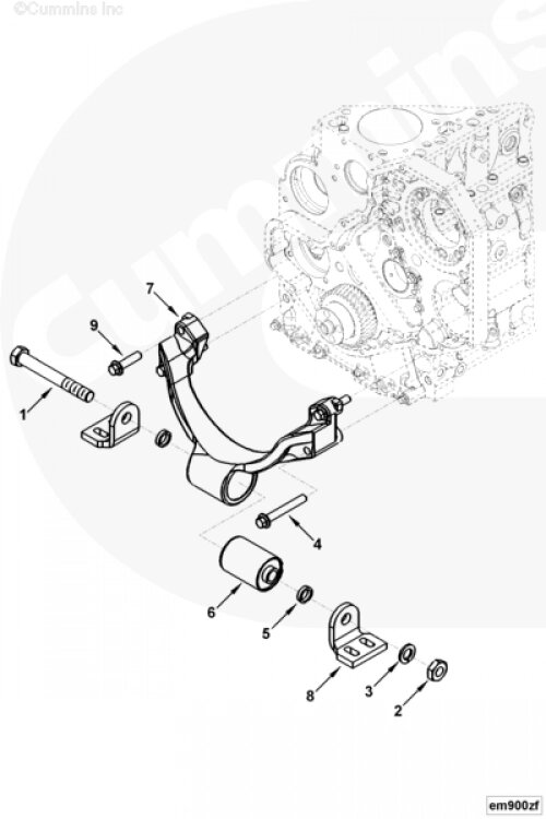 Опора двигателя передняя для двигателя Cummins QSB 6.7L от компании КСТ-ПРОГРЕСС - фото 1