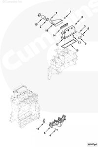 Патрубок интеркулера для двигателя Cummins 4BT / EQB